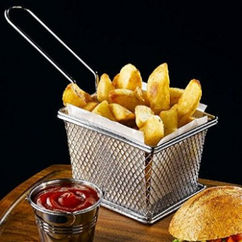 Cestino per patatine fritte resistente allusura acciaio inossidabile per la casa per anelli di cipolla per patatine fritte da cucina cestino per alimenti fritti