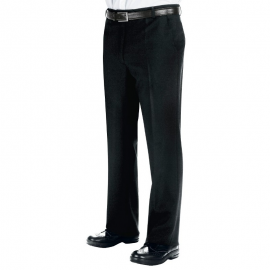 Pantalone uomo da sala nero senza pinces