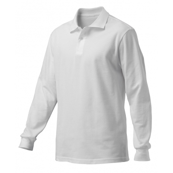 Polo unisex manica lunga bianco