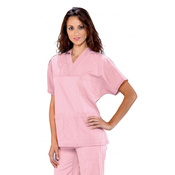 Casacca Collo a V unisex Rosa